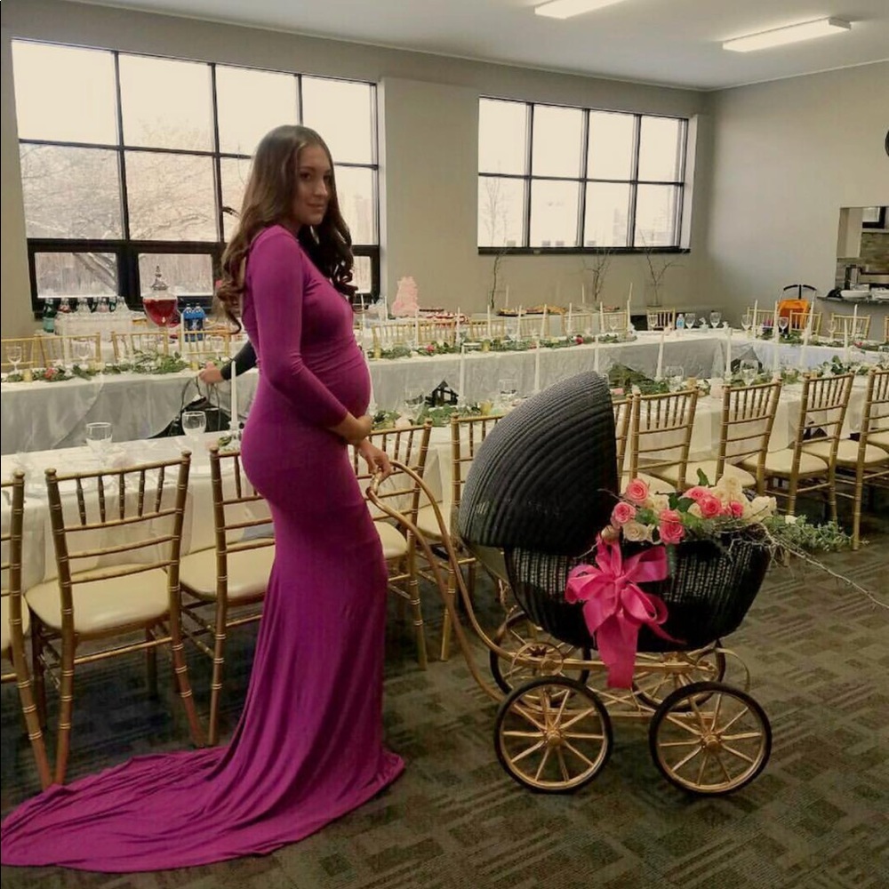 Long maternity dress